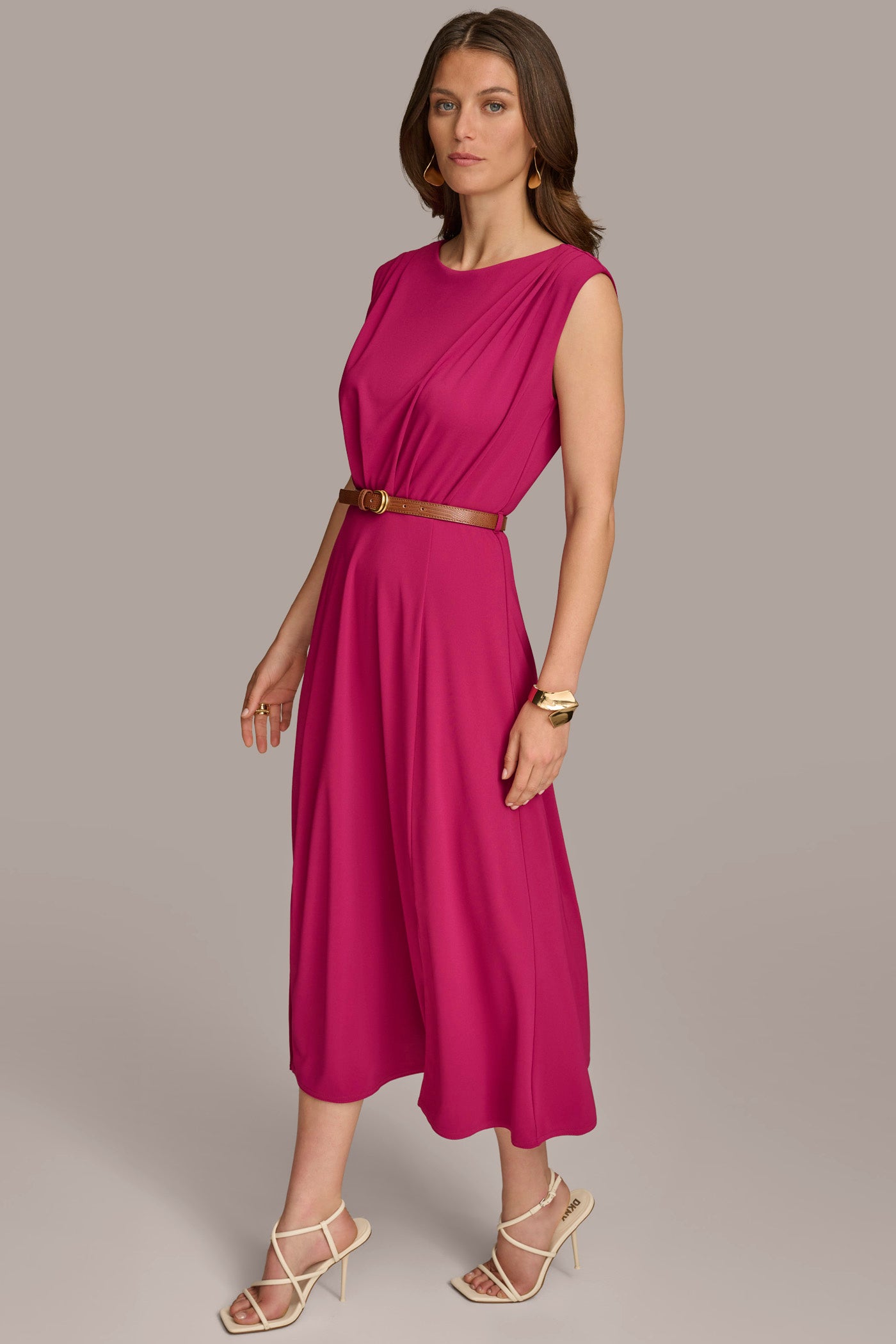 (image for) UNIQUE VALUE MIDI BELTED DRESS